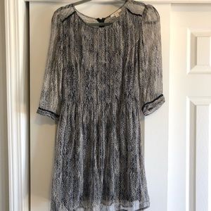 Ella moss sleeved dress black tan beaded size sm